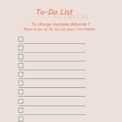 To-do list anti-charge mentale